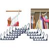 Generico SET 10 APPENDI GRUCCE SALVASPAZIO APPENDIABITI CAMICIE PANTALONI SALVA SPAZIO