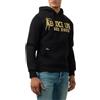 BOXEUR DES RUES Felpa da Uomo con Cappuccio Logo Nera Oro | Misto Cotone Morbido, Stampa Metallizzata Oro, Stile Sportivo Glamour, Tasche Anteriori, Polsini a Costine