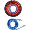 RASTKY Kit di Installazione Amplificatore di Fascia Alta 4 Calibri 2800 W per Auto con Subwoofer, Amplificatore di e Cavo per Altoparlanti