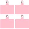 TBOC 4X Toppe di Fisaggio Universali Ricambio per Cordino Laccio Telefono Cellulare [Toppa Rosa] Porta Corda Cordini Cellulare da Collo con Tracolla Catena per Accessori Smartphone