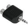 Hama Adattatore audio corto HAMA, spina jack 3,5 mm stereo - 2x accoppiamento cinch (00122376)