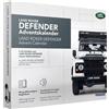 FRANZIS 67155 - Calendario dell'Avvento Land Rover Defender, modellino in metallo in scala 1:43, incl. modulo sonoro e libretto di 50 pagine