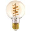 Eglo LED Filamento a spirale G80 Globe 4W = 25W E27 Oro 245lm extra warmweiß 2000K DIMMBAR
