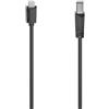 Hama Cavo HAMA da USB-C a USB-B 480 Mbit/s 1,5 m nero