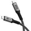 Goobay Cavo Goobay 74776 USB-C™, USB4™ versione 2.0, 1,5 m, nero-argento - 240 W, 5 A, 80 Gbit/s, Power Delivery, rivestimento in tessuto