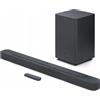 JBL Soundbar JBL BAR DEEP BASE MK2, nera, sistema 2.1 canali, subwoofer wireless, Dolby Digital, HDMI ARC, Bluetooth