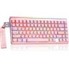 AULA-Verlag AULA HERO 75 HE: Tastiera da gioco magnetica 8K con attivazione rapida RGB, wireless, 75% (layout QWERTY US) - Interruttore magnetico "Smoky Cloud"