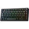 AULA-Verlag Tastiera da gaming magnetica AULA F75 HE Black Contour, 75%, 8K Rapid Trigger, RGB, wireless, hot-swap, layout QWERTY US - Interruttore magnetico Black King
