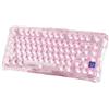 GravaStar Tastiera da gioco wireless GravaStar Mercury K1 Lite, colore Crystal Rose, con connessione Bluetooth e 2.4 GHz, porta USB-C e interruttori Kailh lineari