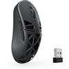 Keychron Mouse da gioco wireless Keychron M3 Mini, modello metallico, colore nero. Sensore: Magnesium 8K PixArt 3950, 30.000 DPI