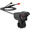 Dripio Caricabatterie USB per moto, 2 porte USB-C da 36W + 1 porta USB-A da 18W, 12-24V, grado di protezione IPX4