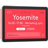 Logitech Tap Scheduler 2 con touchscreen da 10,1 pollici e luminose spie di stato a LED, ideale per le sale conferenze moderne, in bianco