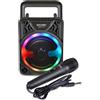 BONTEMPI - Mini Speaker Wireless Tech con Microfono e Luci RGB