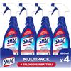 Smac Bagno Igienizzante, Detergente Spray Anticalcare, 650 ml x 4 Pz | Elimina calcare, macchie d'acqua e residui di sapone, igienizza e lascia superfici splendenti con tecnologia Zero Aloni.