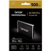 Lexar 500GB SSD Portable SL100 USB 3.1 R 1050 MB/s W 900 MB/s