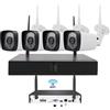Andowl DVR 4 Canali Videosorveglianza Wireless WiFi 4 Telecamere HD CCTV Registrazione