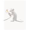 SELETTI Lampada da tavolo piccola Mouse - Bianco