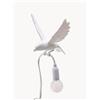 SELETTI Lampada da tavolo grande con morsetto Sparrow, orientabile - Bianco