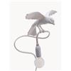 SELETTI Lampada da tavolo grande con morsetto Sparrow, orientabile - Bianco