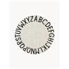 Lorena Canals Tappeto rotondo per bambini con lettere disegnate ABC - Beige