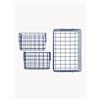 Mustard Made Set 3 cestini in metallo The Baskets - Blu