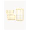 Mustard Made Set di 3 cestini in metallo The Baskets - Giallo