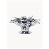 Ferm Living Portacandele Holly Leaf - Argento