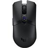 ASUS TUF GAMING M4, Mouse da Gaming Senza Fili, Nero | Connettività Bluetooth e RF a 2,4 Ghz, Sensore Ottico a 12000 DPI, 6 Pulsanti Programmabili, Copertura Antibatterica in PBT