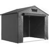 Outsunny Tenda garage 250x180 cm Impermeabile Tenda con porta avvolgibile con cerniera Finestra di ventilazione Dunkelgrau | Aosom Italy