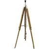 The New Antique Store Lampada da terra con treppiede, design nautico e di lusso, in legno teak con finiture cromate