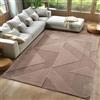 Carpetsale24, Tappeto Beige Monocromatico Stile Boho Scandinavo 120x170 cm, Tappeto Decorativo, Morbido e Facile da Mantenere, Lavabile, Effetto 3D, Tappeto per Soggiorno e Camera da Letto