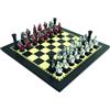 Italfama Crusaders Set Scacchi Resina Dipinta a Mano 40x40cm Tavola Legno