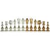 Italfama Set Di Pedine Per Scacchi In Ottone Placcato Oro Argento Re 9.7cm Italy
