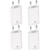 Wicked Chili Adattatore USB Wicked Chili 4x Pro Series compatibile con Apple iPhone, Samsung Galaxy / caricabatterie per cellulare, alimentatore per smartphone (1 A, 5 V) bianco