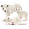 Schleich Wild Life figure di animali madre leone con bambini