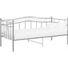 vidaXL Divano letto Struttura letto in metallo grigio 90x200 cm