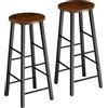 tectake® Set sgabello da bar Keynes Altezza seduta 72,5 cm