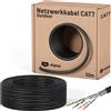hb-digital Cavo di rete CAT 7 da 50 m per esterni, LAN, max. 1000 MHz, S/FTP, PE, AWG23, compatibile con PoE++