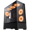 Hyrican Case gaming GAMEMAX VISTA AB, mid tower, senza alimentatore, E-ATX, (1x USB 3.0, 1x USB2.1, 1x Type-C Gen1 USB/Combo Audio), 2 lati in vetro temperato