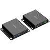 UNITEK Prolunga USB 3.0 UNITEK con hub, velocità fino a 5 Gbit/s, portata fino a 100 metri tramite cavo Ethernet CAT6A