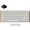 Keychron Tastiera meccanica wireless Keychron K3 Ultra, profilo basso, 75%, RGB, hot-swap, colore bianco latte, materiali POM e tasti marroni