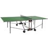 Garlando Progress Indoor Verde - Tavolo Ping Pong Pieghevole Regolamentare con 4 Ruote Girevoli e Rete Inclusa