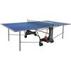 Garlando Challenge Indoor Blu - Tavolo Ping Pong Pieghevole Regolamentare con Sistema SMS, Ruote e Rete Inclusa