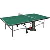 Garlando Advance Indoor Verde - Tavolo Ping Pong Pieghevole Regolamentare Piano 19 mm con Sistema SMS e Rete Inclusa