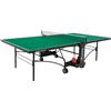 Garlando Master Indoor Verde - Tavolo Ping Pong Pieghevole Regolamentare Piano 19 mm con Sistema SMS e Rete Inclusa