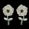 Gemsporium 925 Orecchini Argento Sterling Rotondo Cromo Diopside Gemma No USA Import Tasse
