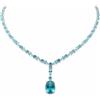 PNG Collana Con Topazio Paraibra E Apatite In Argento Sterling 925, 17.0 In.