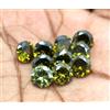 Verde Naturale Zircone Taglio Rotondo 60 Pezzi 6 MM Cambodian Certificato Gemma
