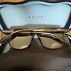 Gucci Occhiali da sole Gucci GG0376S 003 ad incastro stile G marrone Wellington con...
