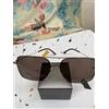 Gucci Occhiali da sole Gucci montatura oro doppio ponte lato linea sherry con custo...
